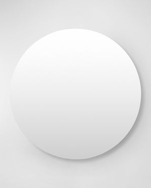 Georgine Silver Gray Round Mirror