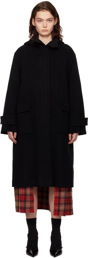 Juun.J Black Handmade Clean Duffle Coat