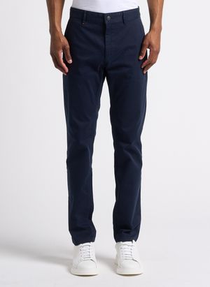 Boss - Pantalon chino en coton stretch - Taille 35/36 - Bleu