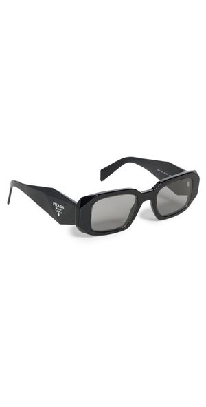 Prada 0PR 17WS Sunglasses Blk/Grey Mirror Int Silver One Size