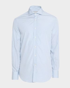 Men's Gingham Check Long-Sleeve Shirt