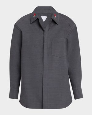 Matches-Collar Travel Light Wool Shirt