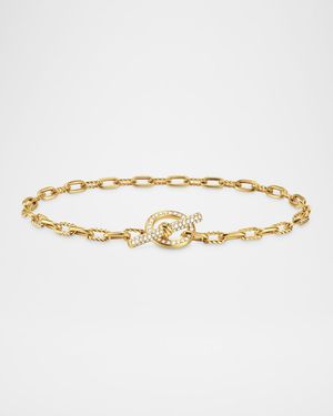 Madison Chain Bracelet in 18K Gold with Diamonds, 3mm