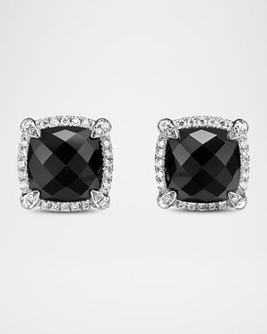 9mm Chatelaine Stud Earrings with Diamonds