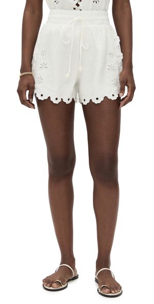 FARM Rio Flowers Richelieu Shorts Off-White M