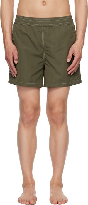 AMI Paris Khaki Beach Swim Shorts
