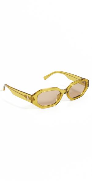 The Attico Irene Sunglasses Mustard/Yellow Gold/Camel One Size