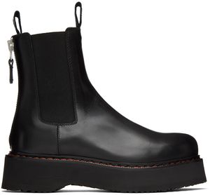 R13 Bottes noires à plateforme