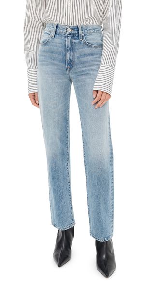 SLVRLAKE Kendra High Rise Straight Jeans Back To Zero 32