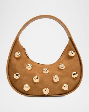 Finn Studded Suede Shoulder Bag