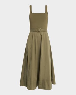 Carmen A-Line Midi Combo Dress