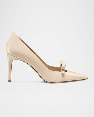 Stuart Felicity Patent Bow Pumps