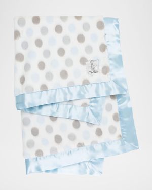 Luxe Dot Printed Plush Baby Blanket