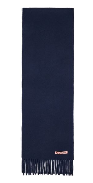 Acne Studios Canada Skinny Wool Scarf Navy Blue One Size