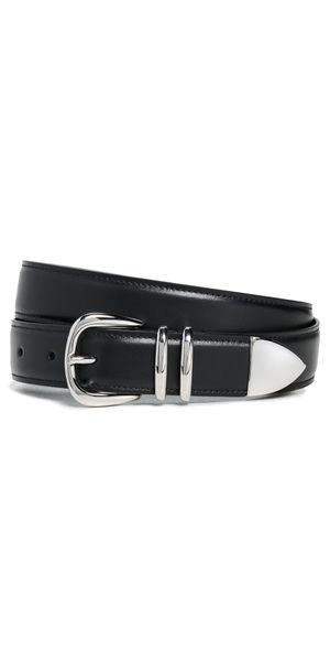 A. L.C. Carson Belt Black/Shiny Silver M