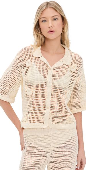 PQ Swim Flower Top Ivory M/L