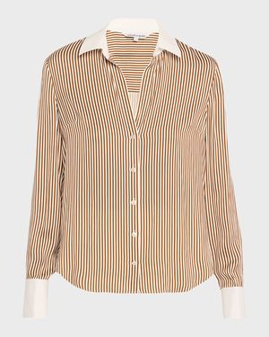Amelia Stripe Button-Front Shirt