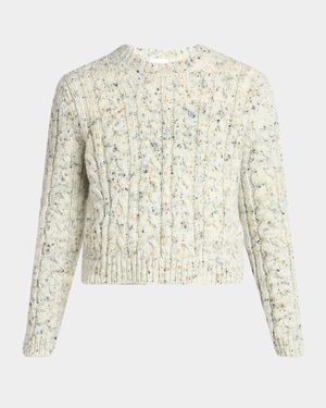 Cable-Knit Crewneck Sweater
