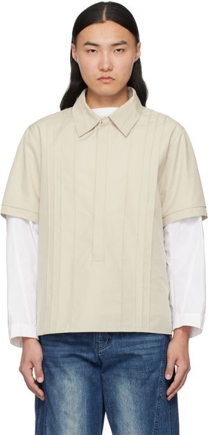 lesugiatelier Beige Pin Tuck Shirt