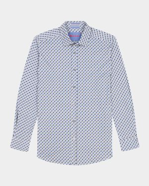 Men's Cooper Geometric Stretch Sport Shirt