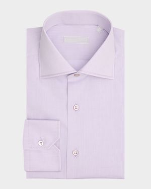 Men's Solid Cotton Dress Shirt
