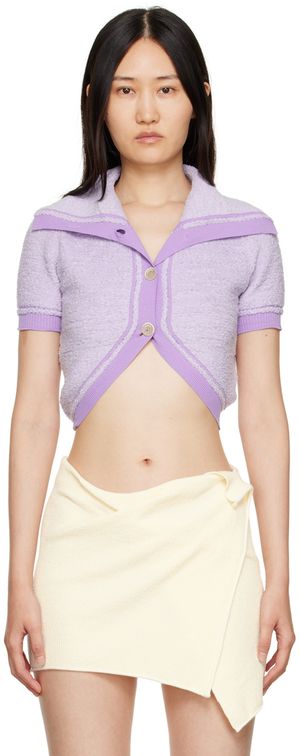 JACQUEMUS Purple Le Papier 'Le Cardigan Campana' Cardigan