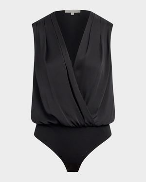The Sleeveless Date Satin Bodysuit