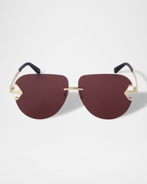 Men's Alexandria Metal Round Sunglasses