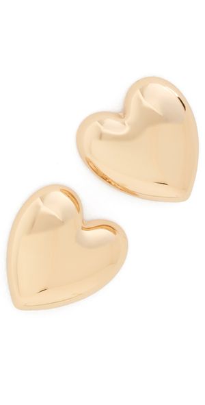 Jennifer Fisher Small Puffy Heart Earrings Yellow Gold One Size