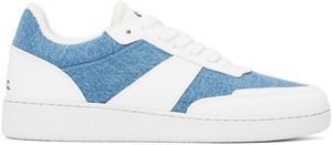 A.P.C. White & Blue Plain Sneakers