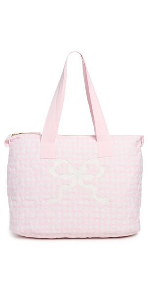 LoveShackFancy Oran Weekender Tote Angel Pink One Size
