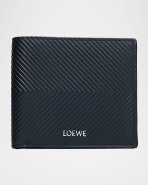 Men's Embossed Leather Bifold Wallet