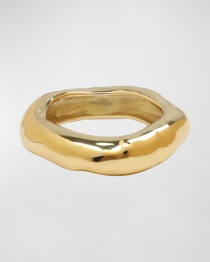 Molten Wide Bangle Bracelet, Size Large