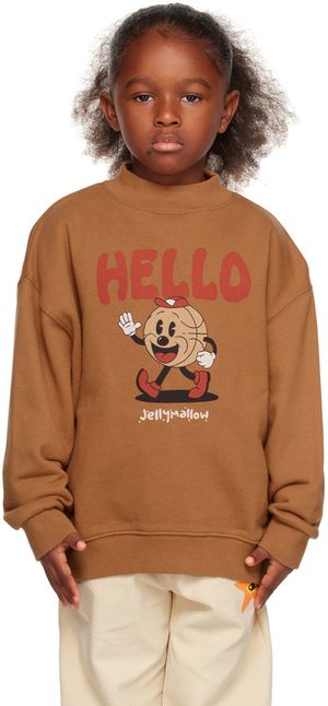 Jellymallow Kids Brown 'Hello' Sweatshirt