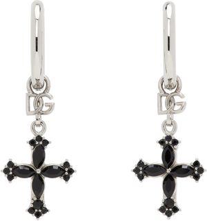 Dolce&Gabbana Silver Small Cross Earrings