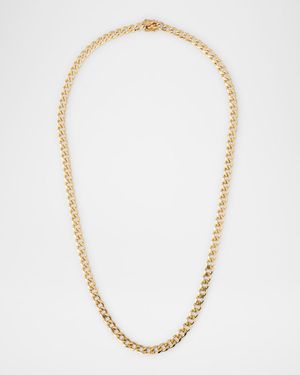 Men's 14K Yellow Gold Curb Link Chain Necklace, 22"L