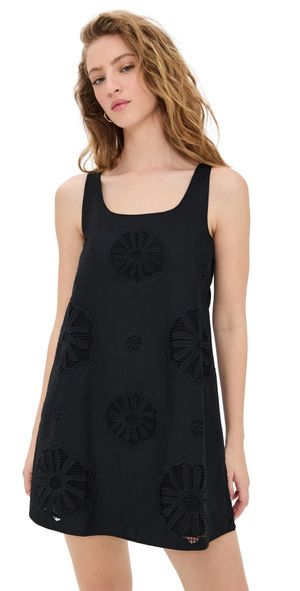ALIGNE Belle Broderie Mini Dress Black 16