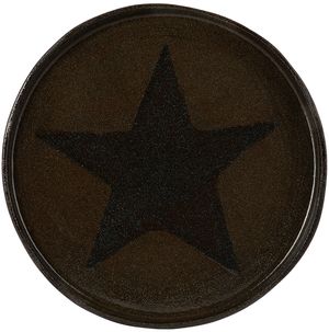 Harlie Brown Studio SSENSE Exclusive Black Glitter Star Plate