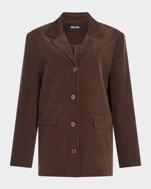 Hera Corduroy Single-Breasted Blazer