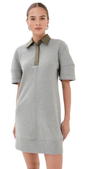 3.1 Phillip Lim Polo Dress with Ripstop Combo Grey Melange - Army XS