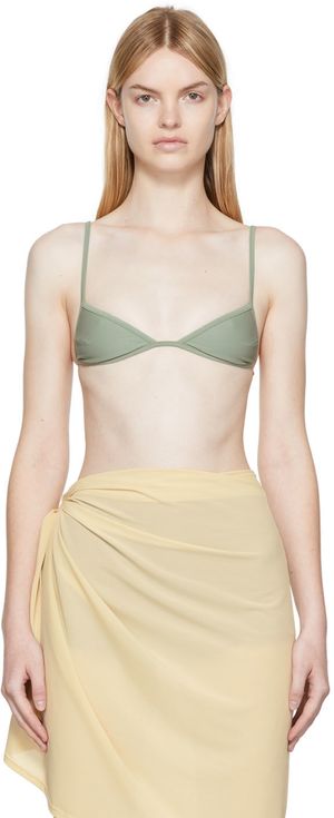 SIR. Haut de bikini Rueben vert à balconnet