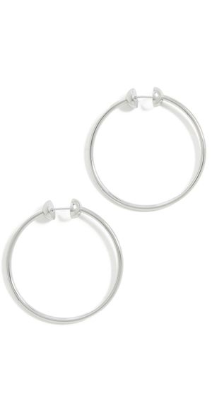 Jenny Bird Icon Hoops Small Platinum One Size