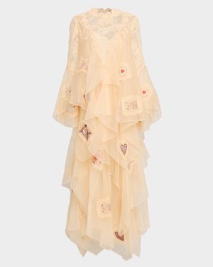 Hypnotic Cascading Silk Gown