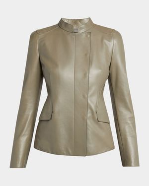 Fitted Nappa Leather Jacket