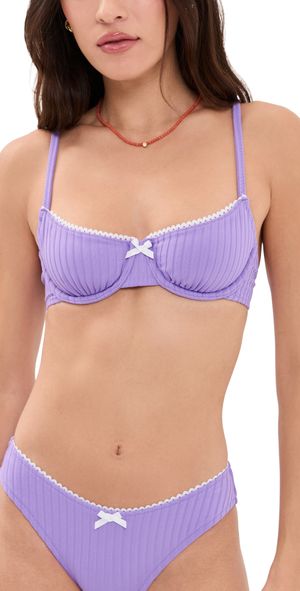 Solid & Striped The Daphne Bikini Top Ultra Violet S