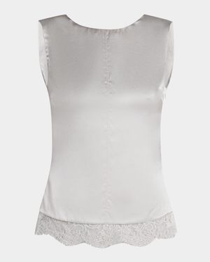 Satin and Lace Sleeveless Top
