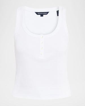 Abbott Ribbed Henley Tank Top