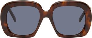 LOEWE Lunettes de soleil carrées arrondies brunes