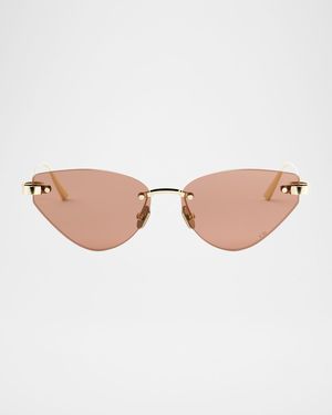 CDior B5U Cat-Eye Metal Sunglasses