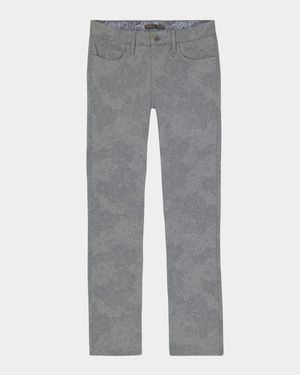 Men's Alton Tonal Paisley Slim Five-Pocket Pants